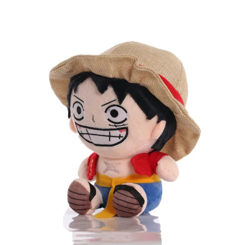 HOT 20cm One Piece Anime Figure Zoro Luffy Chopper Plush Toys Cute Cartoon Plushie Stuffed Dolls Pendant Kids Xmas Gifts