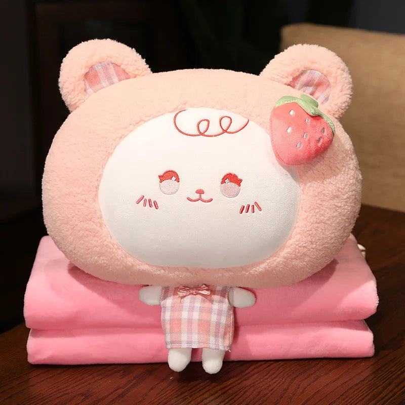 40cm Cartoon Cute Soft Stuffed Rabbit Cosplay Fruits Dolls Plush Animals Bunny Toy Baby Daughter Appease Peluche