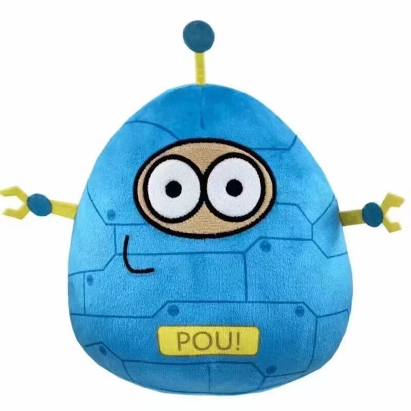 2024 NEW Pou Plush Cartoon Alien Toy, Kawaii Stuffed Animal Boneca, Figura do Jogo Quente, Presentes para Fãs, 22cm