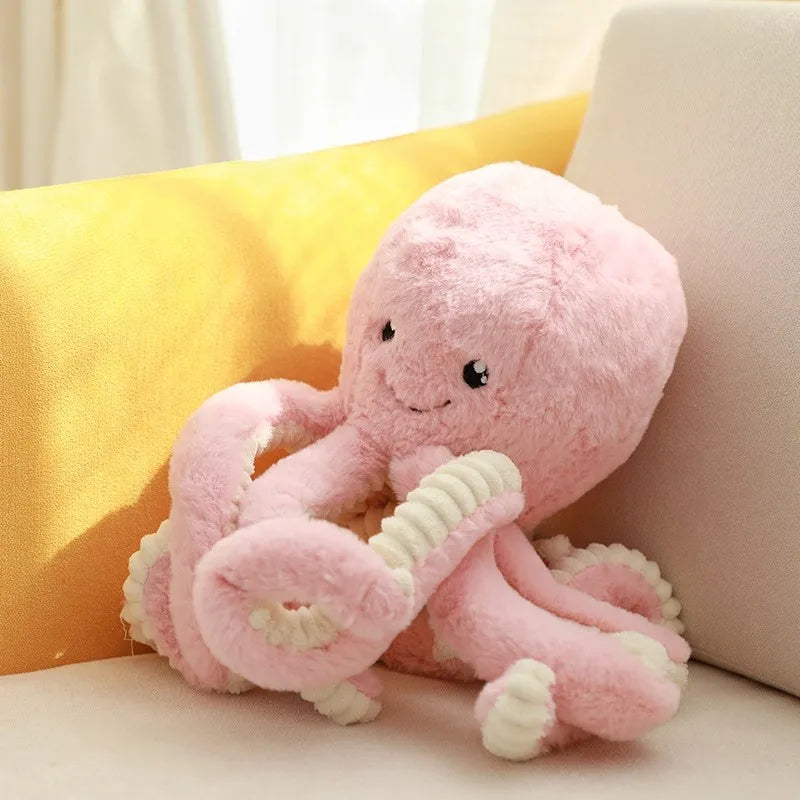 18-80CM Colorful Octopus Plush Toys Soft Stuffed Cartoon Animals Doll Cute Backpack Pendant Pillow Kids Christmas Birthday Gifts