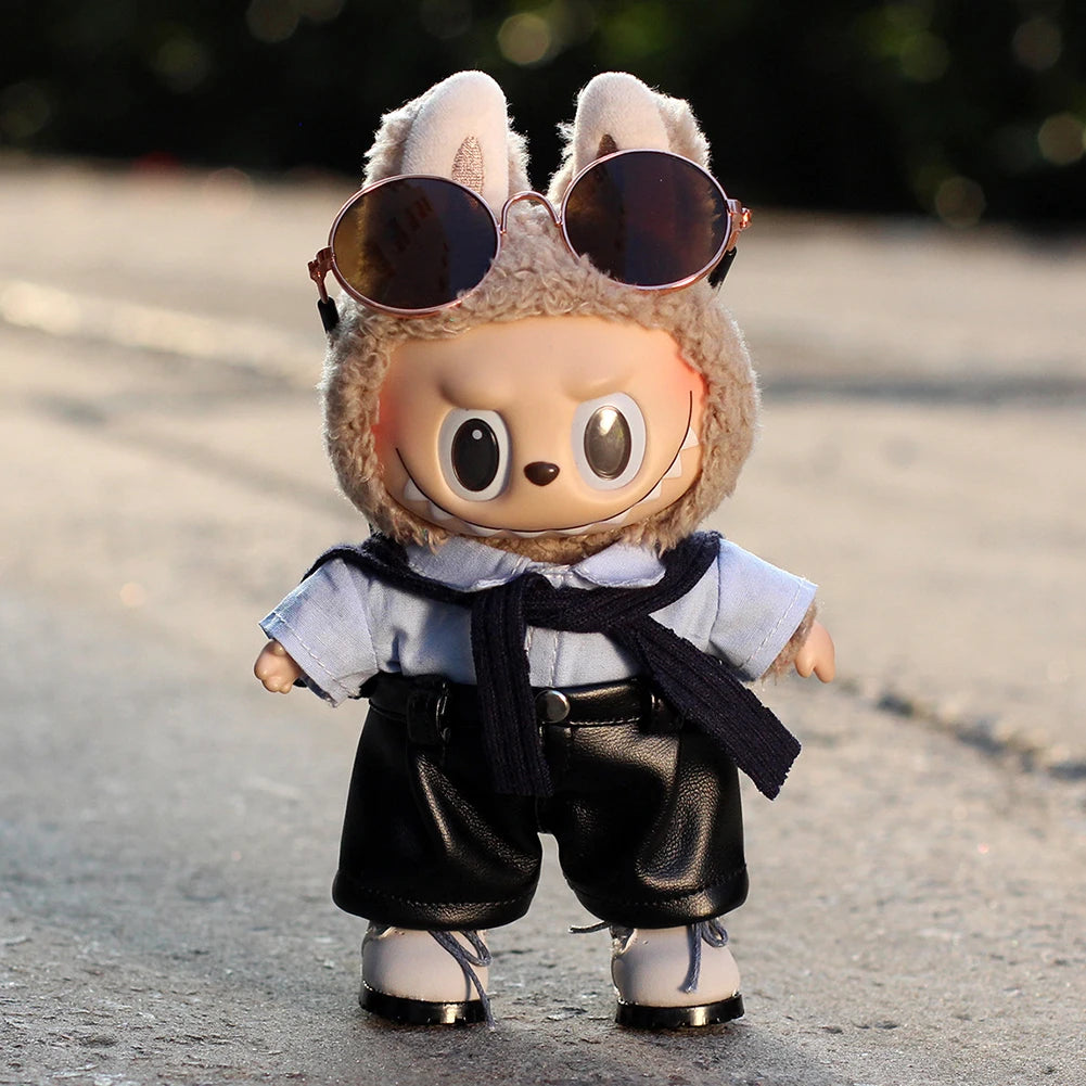 Mini Plush Doll'S Clothes Outfit Accessories For Korea Kpop Exo Labubu Idol V1 V2 Executive Travel Package Clothing Gift