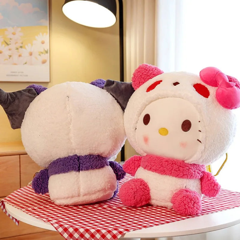 90cm Super Big Size Sanrio Hello Kitty Kuromi My Melody Anime Plush Stuffed Doll Cute Devil Shape Room Decoration Holiday Gift