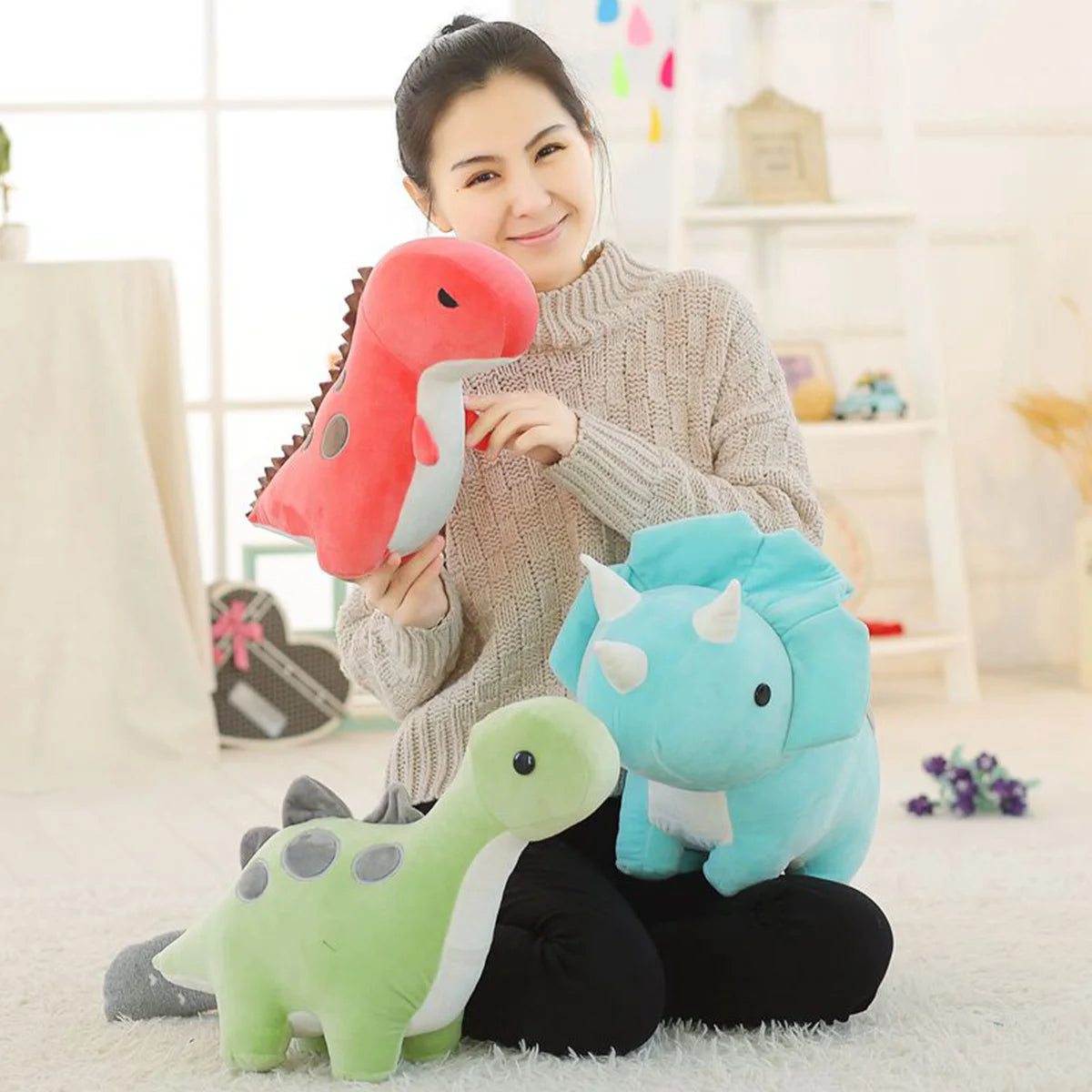 30/50cm Creative Cartoon Dinosaur Plush Toys Stuffed Animals Plush Dinosaur Pillow Tyrannosaurus Dolls Kids Boy Girls Gift