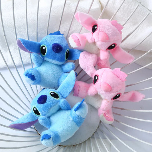 Disney Stitch Stuffed Plush Dolls Toy Lilo and Stitch Cartoon Bouquet Accessories Backpack Keychains Pendant Kids Birthday Gift