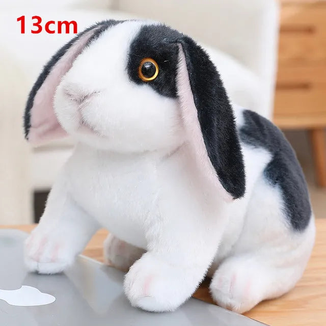 Simulation Kawaii Long Ears Realistic Rabbit Plush Toy Lifelike Animal Stuffed Doll Toys for Birthday Gift Room Decor