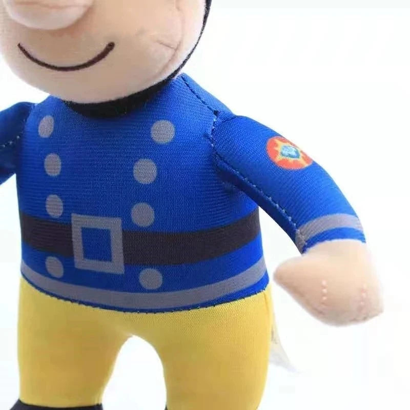 Fireman Sam Plush Toy Firefighter Soft Stuffed Doll 25cm Figure Kids Xmas Gift