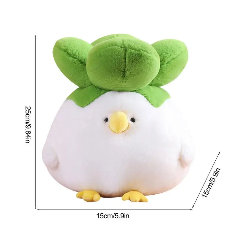 Vegetable Plushies Vegetable Stuffed Animals Bird Face Design Stuffed Cabbage Cabbage Dolls For Girls Soft Stuffed Plush Toys