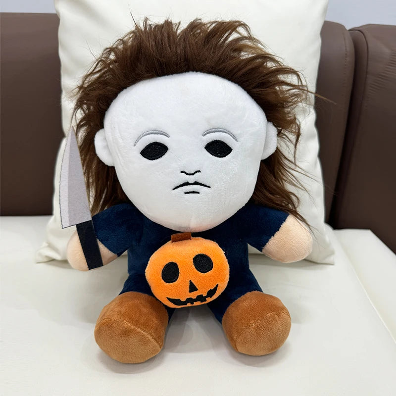 25cm Halloween Horror Michael Myers Plush Toys Anime Horror Dolls Throw Pillows Birthday Gifts