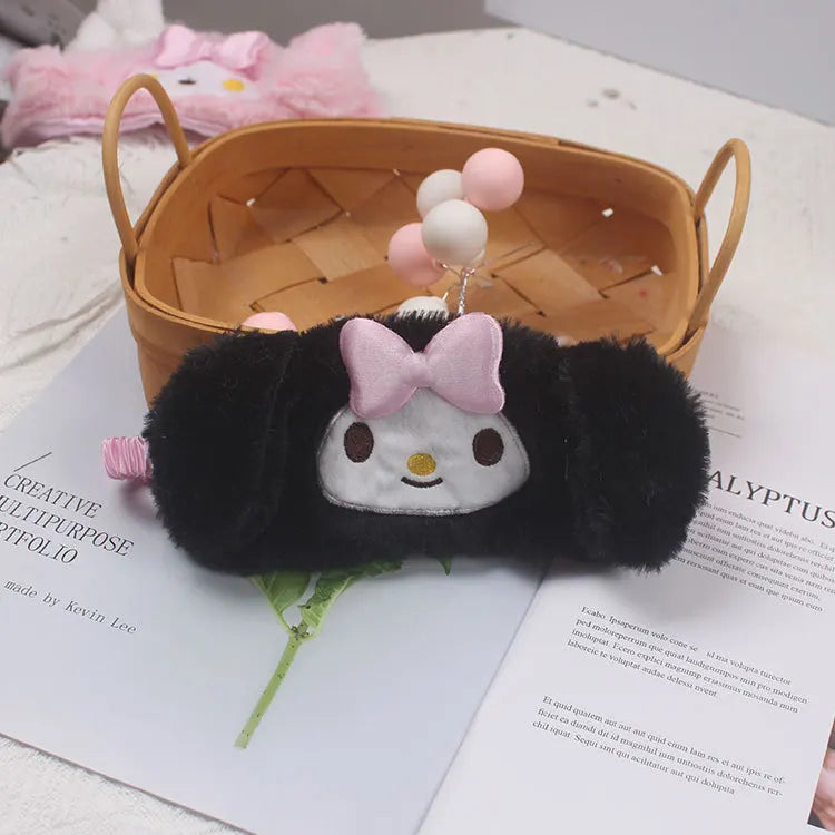 Sanrio  Hello Kitty Eye Mask Sleeping Girl's Heart Cartoon Kawaii  Kuromi My Melody Cinnamoroll Plush  Kids Gift