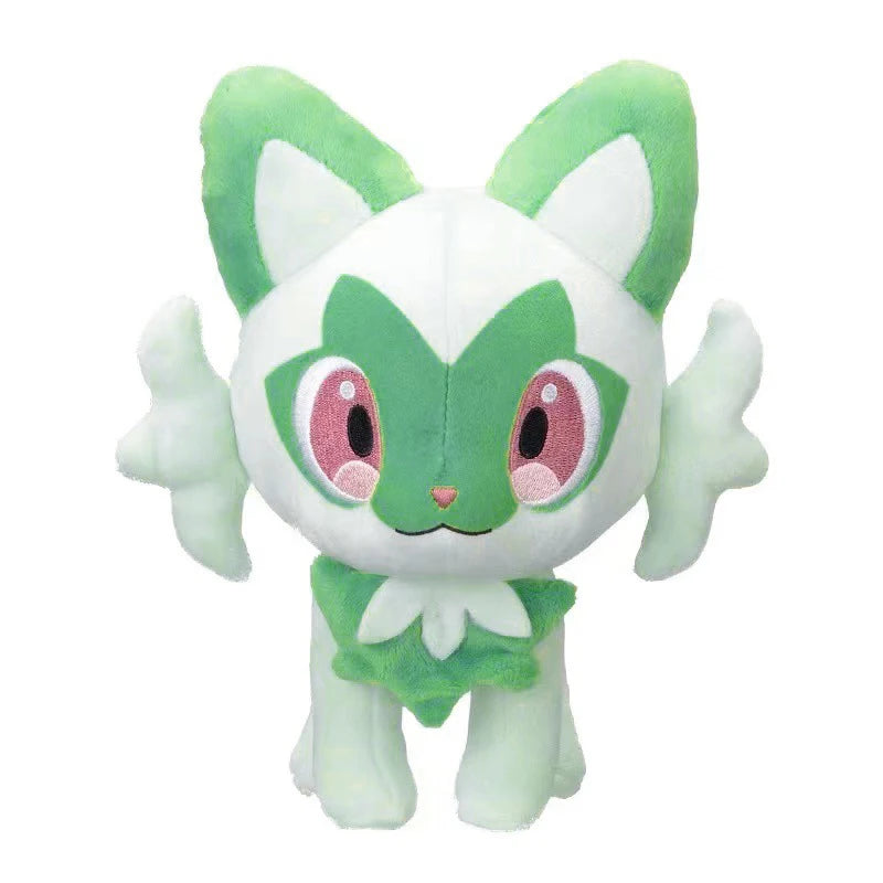 Newest Pokemon 70 Types Elf Plush Pikachu Toys Elekid Lucario Celebi Stuffed Doll Sprigatito Fuecoco Quaxly Plushies Xmas Gifts