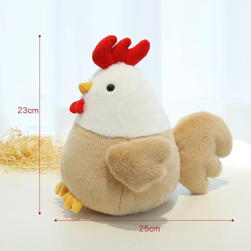 23CM Cute Chicken Plush Doll Toys Children Animal Hen Plush Toy Boys Girls Sleeping Soft Stuffed Chicken Doll Birthday Gifts