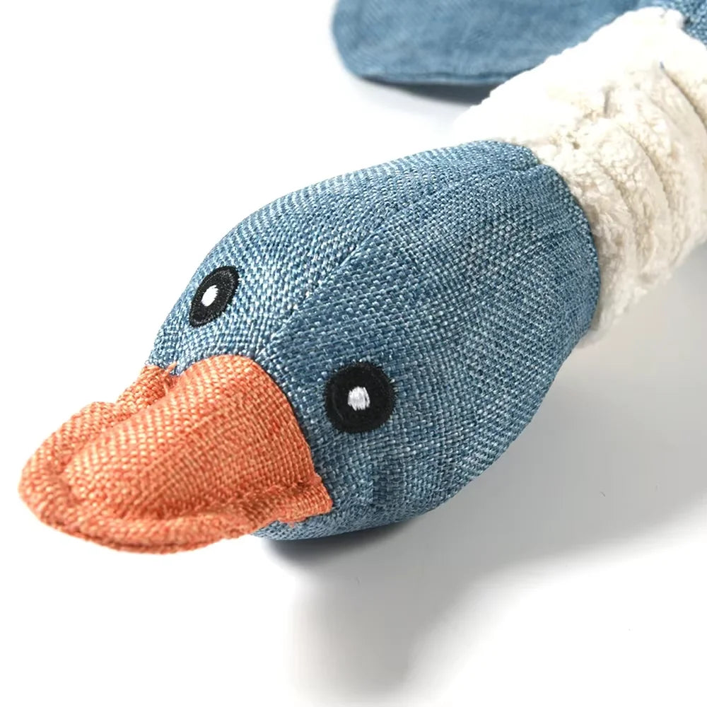 Cute Dog Plush Toys Pet Duck Squeak Toy for Puppy Sound Wild Goose Chew Toy for Small Middle Large Dogs Teeth Cleaning Toys