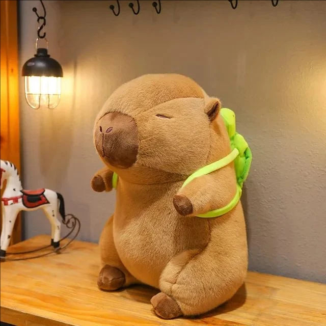 Cute Capybara Plush Toy with Stretchable Snot K Simulation Animal Plush Plush Toy Doll Children's Gift Turtle Capybara Fruit Dol