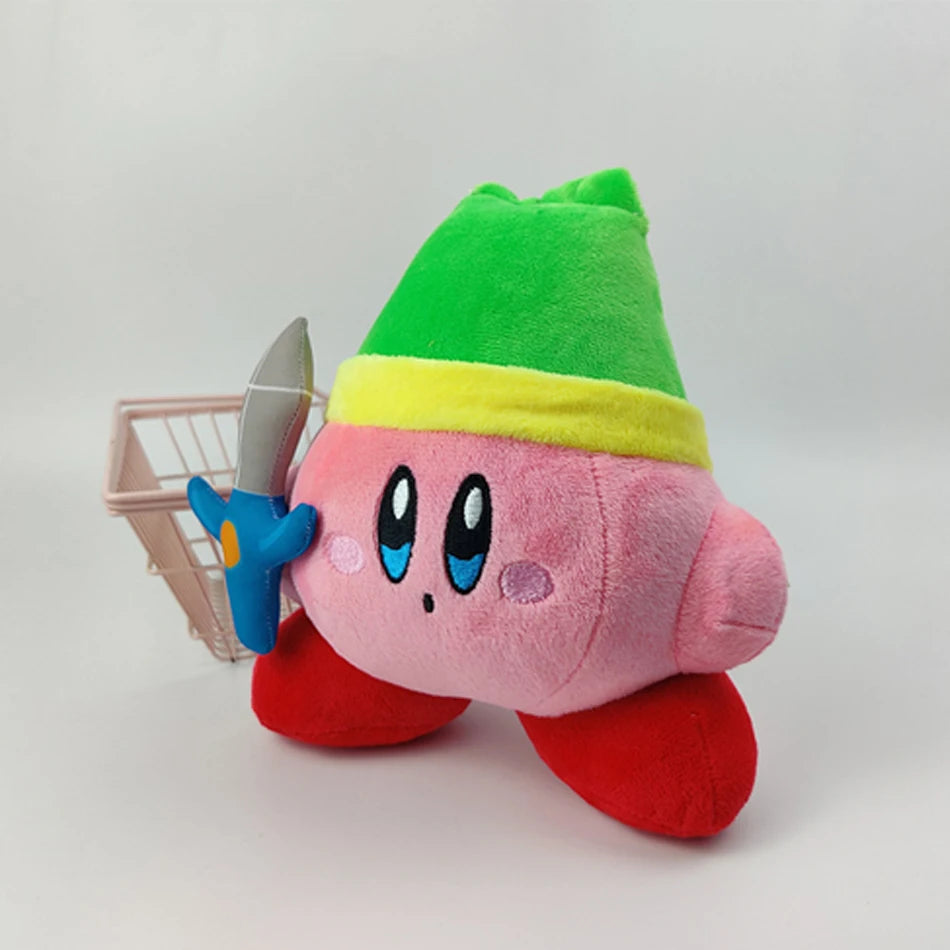 Kawaii Anime Star Kirby Sword Kirby Stuffed Peluche Plush High Quality Cartoon Toys Great Christmas Birthday Gift For Children