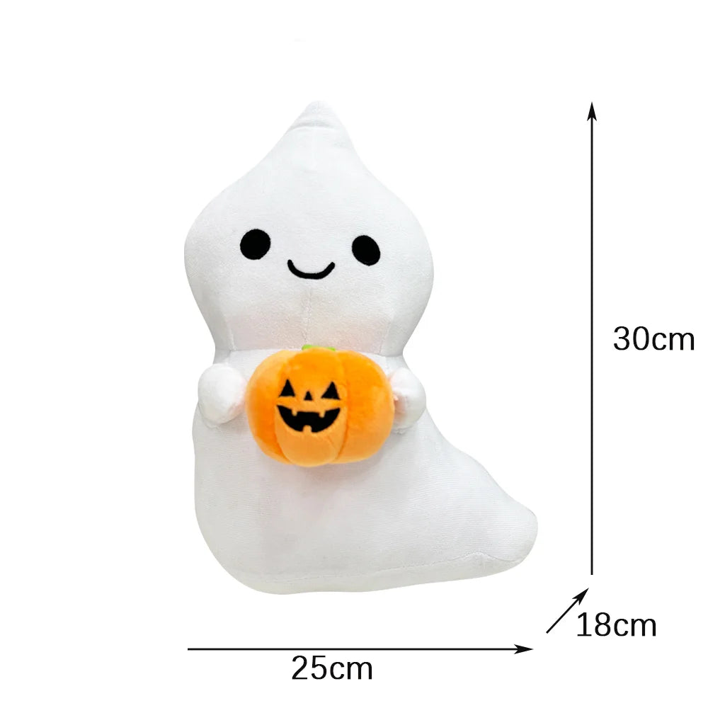 MyRytanda Happy Halloween Plush Toys Slippers Kawaii Ghost Pillow Pumpkin Shoulder Bags Horror Skull Fluffy Dolls