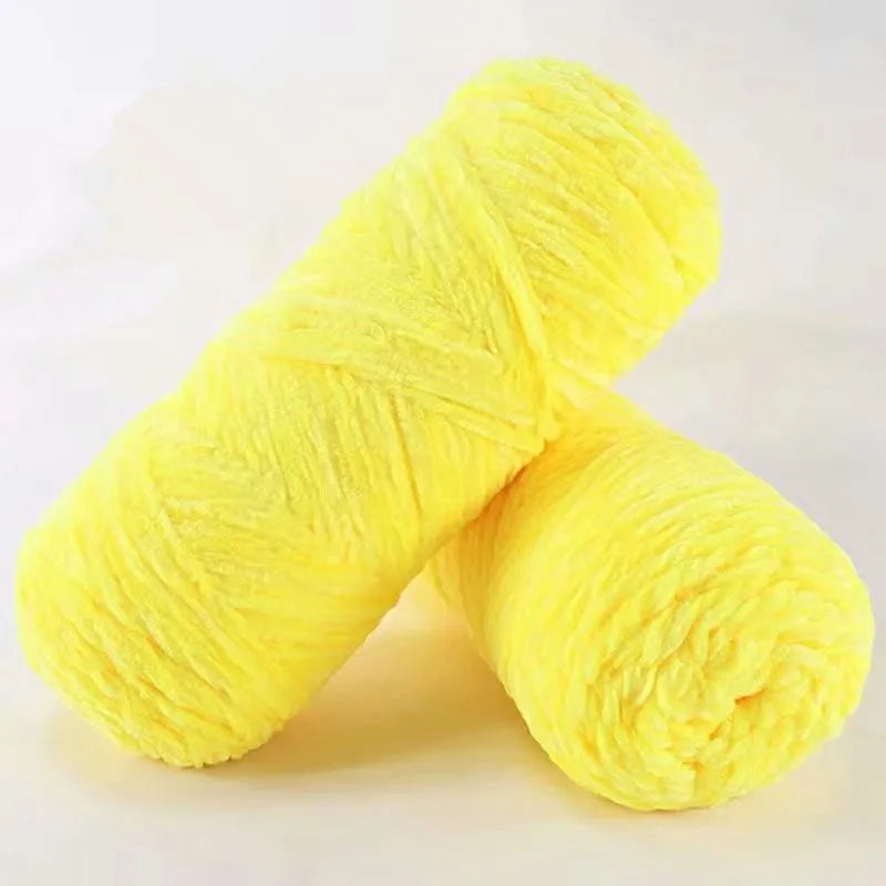 DIY 100% Polyester  Velvet Yarn Amigurumi Accessories Dolphin Baby Plush Yarn Soft Chenille Yarn for Knitting  1 Skein 100g 130M