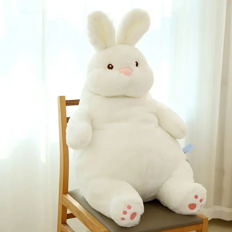 Kawaii White Bunny Doll Big Ears Rabbit Plush Toy Pillow Fabric Comfortable Soft Filled Full Soft Home Decoration Holiday Gifts