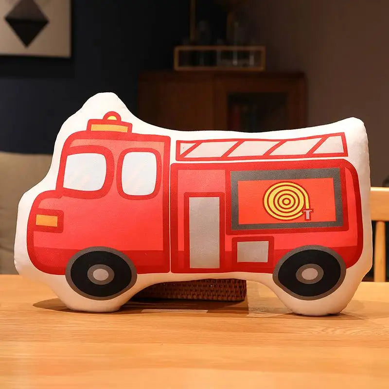 Kids Toys Aircraft Plush Toys Cute Cartoon Cars Fire Truck Cement Mixer Plush Toys Best Gifts For Childrens Room Decoration Gift