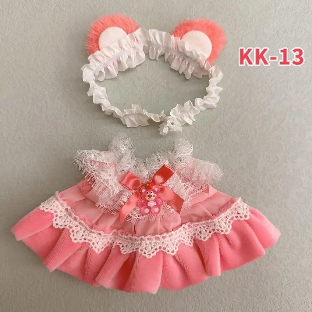 20cm doll change clothes small skirt for Upset duck cotton doll cute and sweet Lolita dress