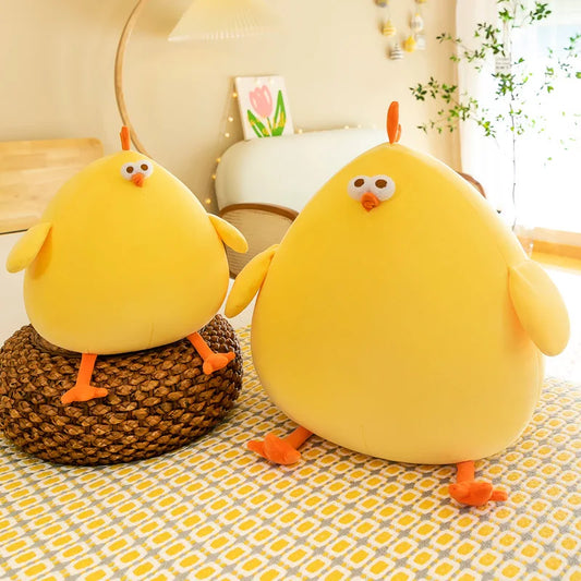 Funny Fat Chicken Plush Toy Pillow Soft Simulation Cute Plush Doll Neck Pillow Stuffed Animal for Boys Girls Festival Gifts