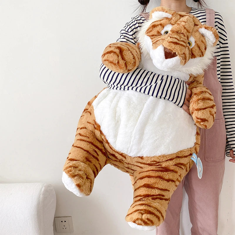 Soft Tiger Plush Toy Throw Pillow Stuffed Animals Duck Crocodile Doll Comfortable Hug Plushies Decorative Pillow For Sofa Gifts