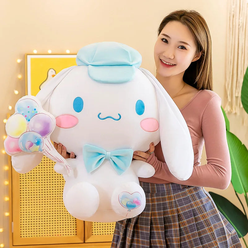 Sanrio Plush Stuffed Toy Kawaii Blue Balloon Cinnamoroll Plush Animal Friend Gift Children's Birthday Gifts Home Decorati