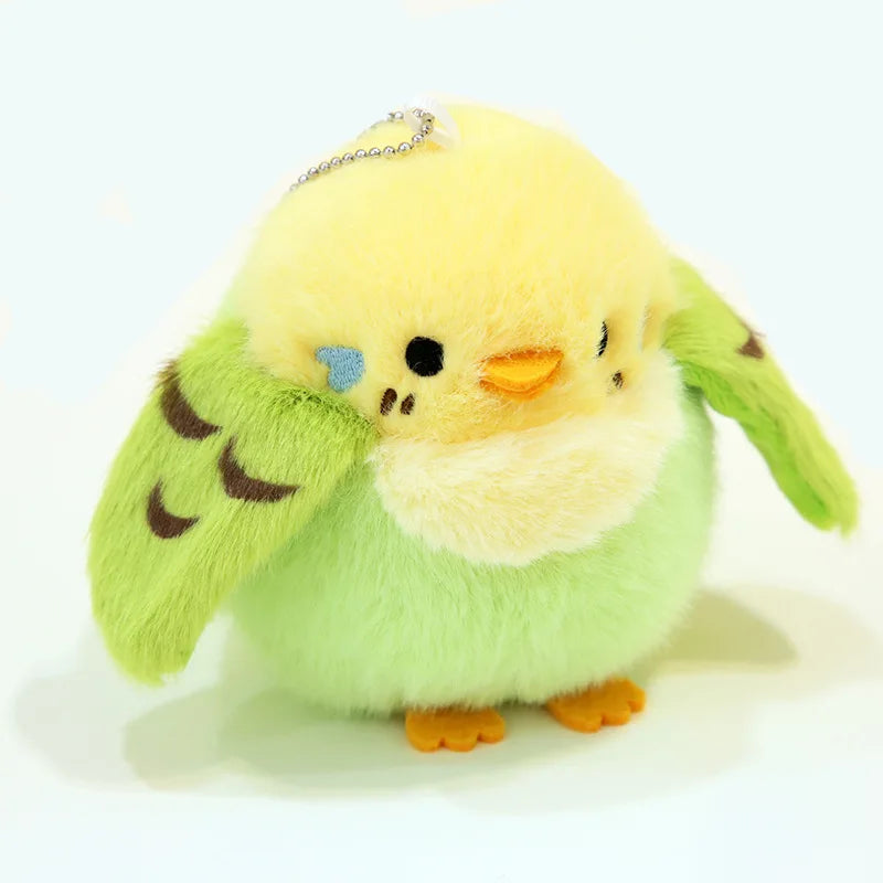 Cartoon Birds Plush Pendant Keychain Anime Cute Girl Kawaii Room Decor Holiday Gifts Toys Penguin Parrot Nest Plush Keyrings