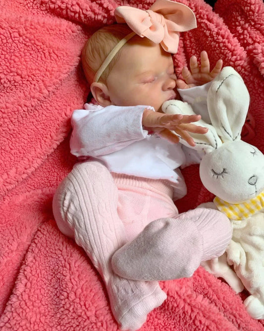 BZDOLL Realistic 50cm Soft Silicone Asleep Cute Reborn Baby Doll With 3D-painting Skin, Alive 20inch Newborn Bebe Birthday Gift