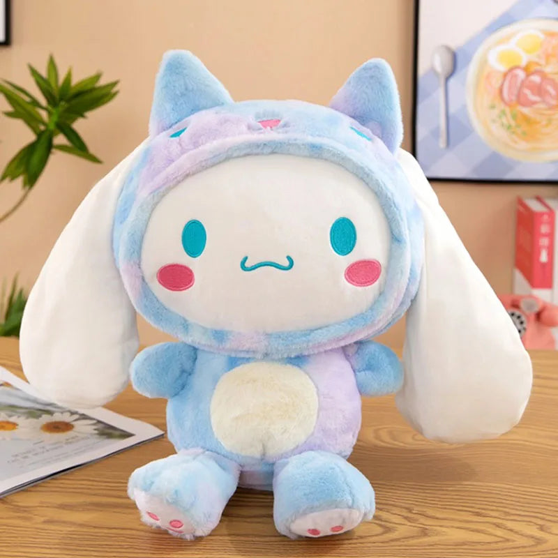 Big Size Sanrio Kawaii Cinnamoroll Dog Plush Toys Pillow Stuffed Animal Comfort Soft Dolls Kids Birthday Gift Cartoon Anime Toy