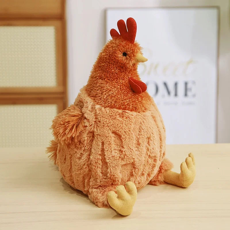 Cartoon Plush Chicken Pillow Stuffed Soft Furry Simulation Chick Animal Kawaii Room Decor Collection Funny Toy Gift for Children