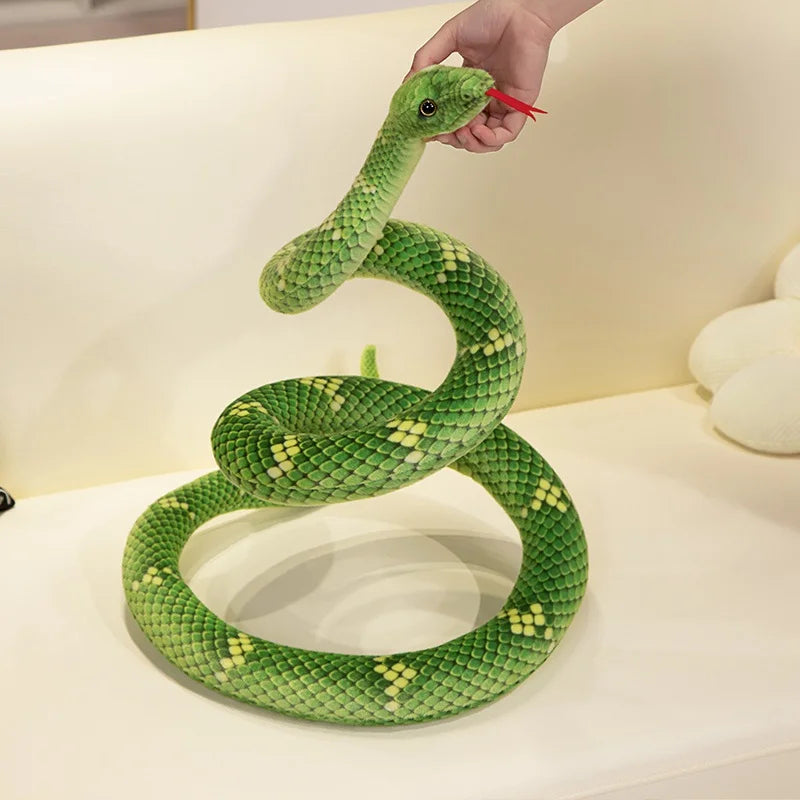 Simulation Giant Python Anaconda Plush Toy Long Snake Yellow Orange Green Python Plush Toy House Holiday Decoration Trick Props