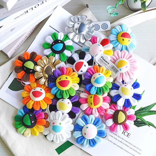 Sunflower Plush Brooch Pendant Backpack Pendant Celebrity Same Style Fashion Cute Trendy Gift Birthday Unisex Toy Periphery