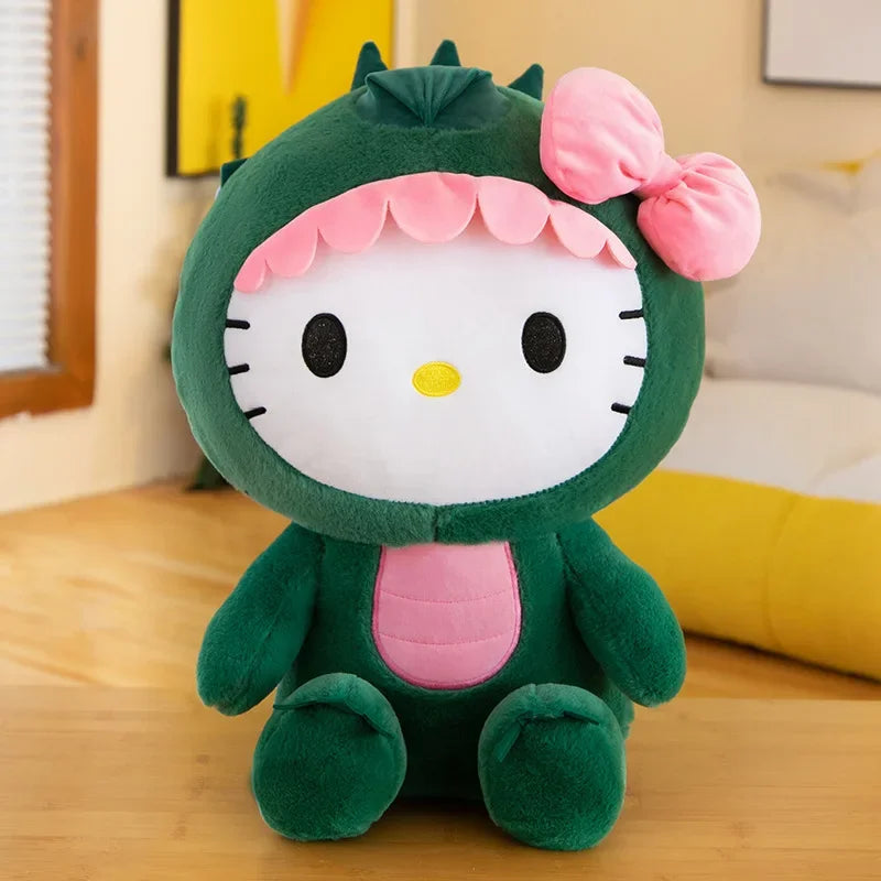 65Ccm Sanrio Big Size Plush Kawaii Hello Kitty Dinosaur Plush Toy Anime Doll Room Decoration Sleeping Throw Pillow Gift Kids Toy