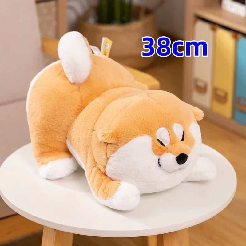 Cute Cartoon Akita Dog Plush Toy Soft Shiba Inu Puppy Stuffed Animal Dolls Accompany Baby Sleeping Pillow For Girls Kids Gifts