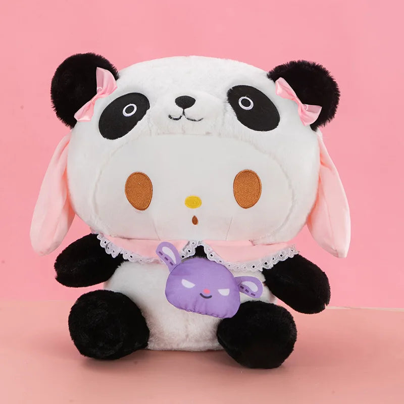 35cm Cute Panda Kuromi Doll Pillow Cute Melody Jade Gui Dog Large Dolls Cartoon Cinnamoroll Room Decoration Plush Toys