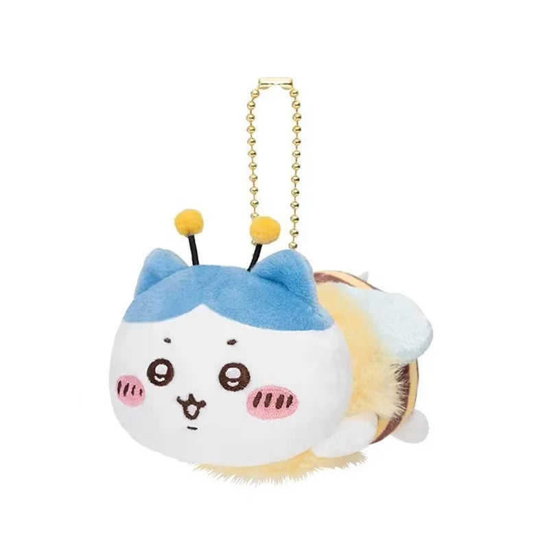 Chiikawa Series Little Bee Plush Keychain Cute Hachiware Plushie USAGI Stuff Toys Bag Pendant Doll Birthday Gift For Fans