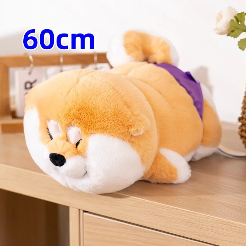 Cute Cartoon Akita Dog Plush Toy Soft Shiba Inu Puppy Stuffed Animal Dolls Accompany Baby Sleeping Pillow For Girls Kids Gifts