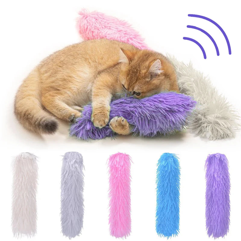 Plush Cat Chew Toy Catnip Self-hi Bite Toys Strip Pillow Teaser Toys for Cats Soft Interactive Cat Plaything Katten Speelgoed