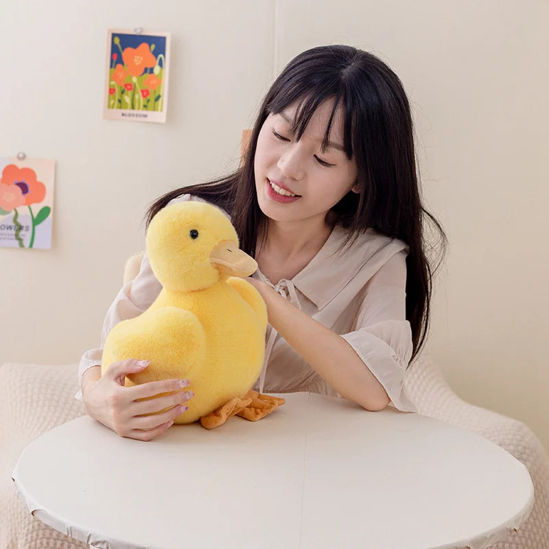 Cuddly Simulation Plush Yellow Duck Interactive Toy Plush Doll Girl Gift Cute Children's Bedroom Decor Movie Surrounding Doll