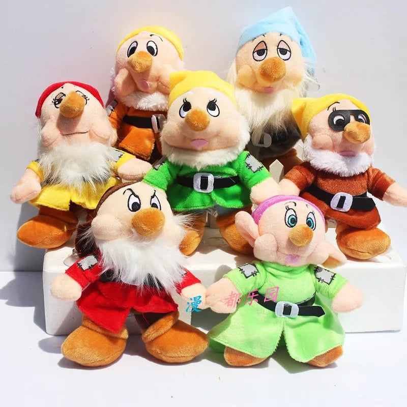 30cm 8pcs Disney Movie Snow White And The Seven Dwarfs Cartoon Plush Toy Kawaii Soft Stuffed Doll Holiday Birthday Presents