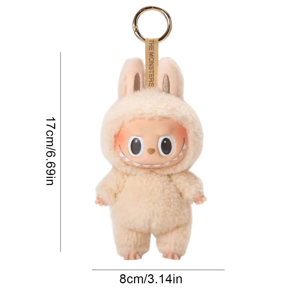 Mini Cute Labubu The Monsters Dolls Cardiac Macarone Kawai Guess Bag Figure Model Bag Keychain Decor 1:1 Replica For Xmas Gift