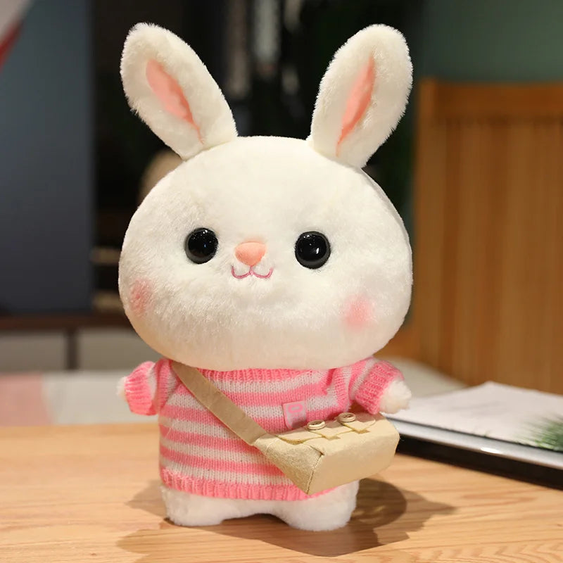 Soft Rabbit Lalafanfan Rabbit Cafe Girl Plush Toy Cute 30cm Kawaii Lalafanfan Doll Wearing Glasses Wearing Clothes Toys Gift