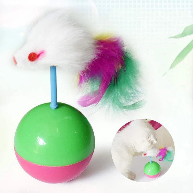 New cat Hi-hi toy Mouse tumbler ball pet interactive educational sound toy plush toy pet supplies