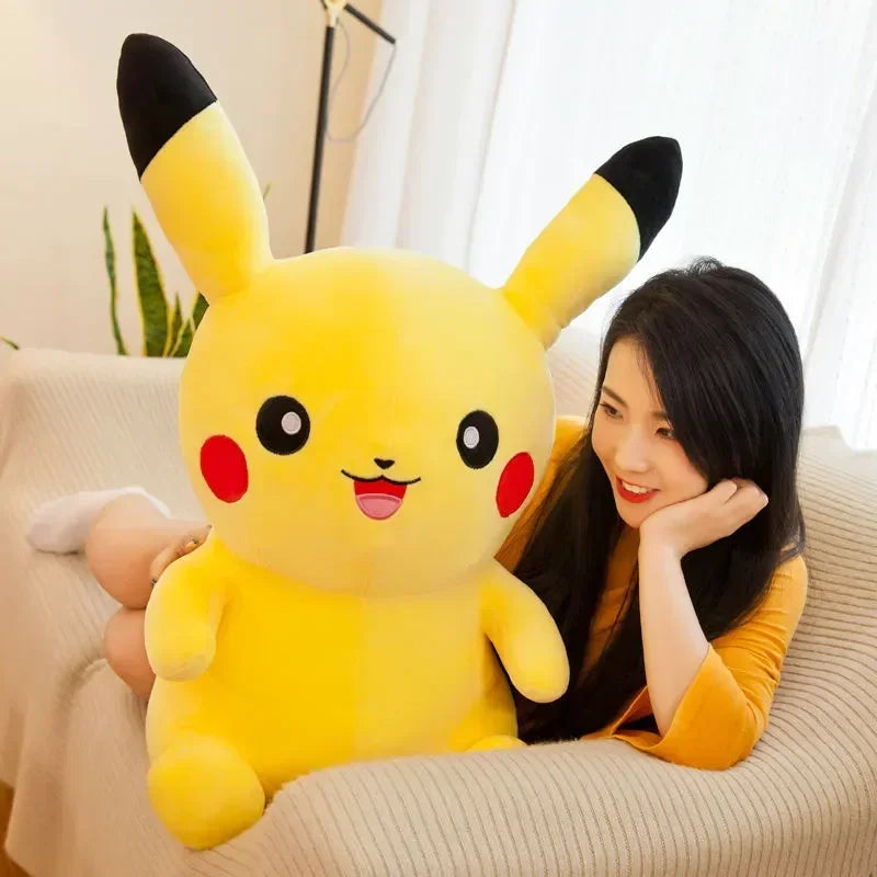 70cm Big Size Pokemon Pikachu Plush Stuffed Animal Cartoon Anime Pillow Dolls Christmas Birthday Gifts Kids Plushies