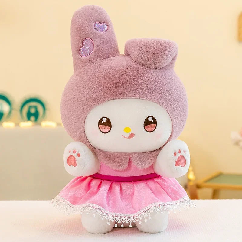 80cm 65cm Big Size Sanrio Kuromi My Melody Anime Plush Stuffed Doll Cartoon Character Room Decoration Bed Pillow Holiday Gift