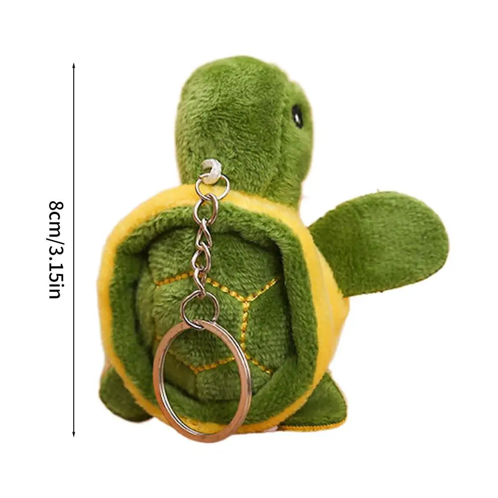 Tortoise Keychain Cute Animal Cartoon Key Pendant Decorative Soft Stuffed Plush Toy Keyring Sea Turtle Car Bag Pendant