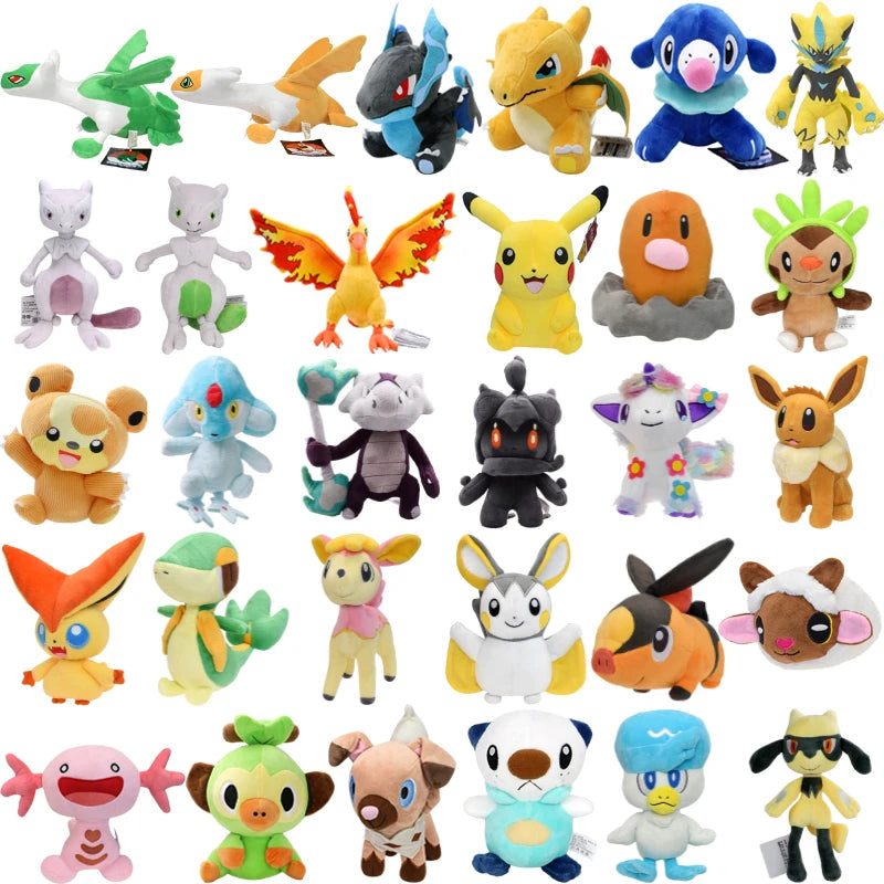 Pokemon Charizard X Y Mewtwo Latias Latios Plush Toys Snivy Victini Wooper Quaxly Oshawott Riolu Stuffed Animals Peluche Dolls