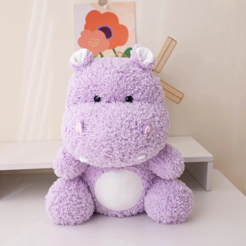 23/35cm Plush Animal Hippo Monkey Plush Toys Huggable Pillow BabyAppease Doll Birthday Gift Creative Cartoon Lifelike