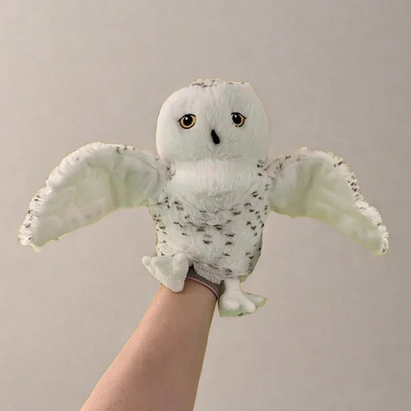 Stuffed Plush Animals Toys Hand Finger Story Puppet Kawaii Dolls Educational Baby Toys Simulated Owl Children Gift