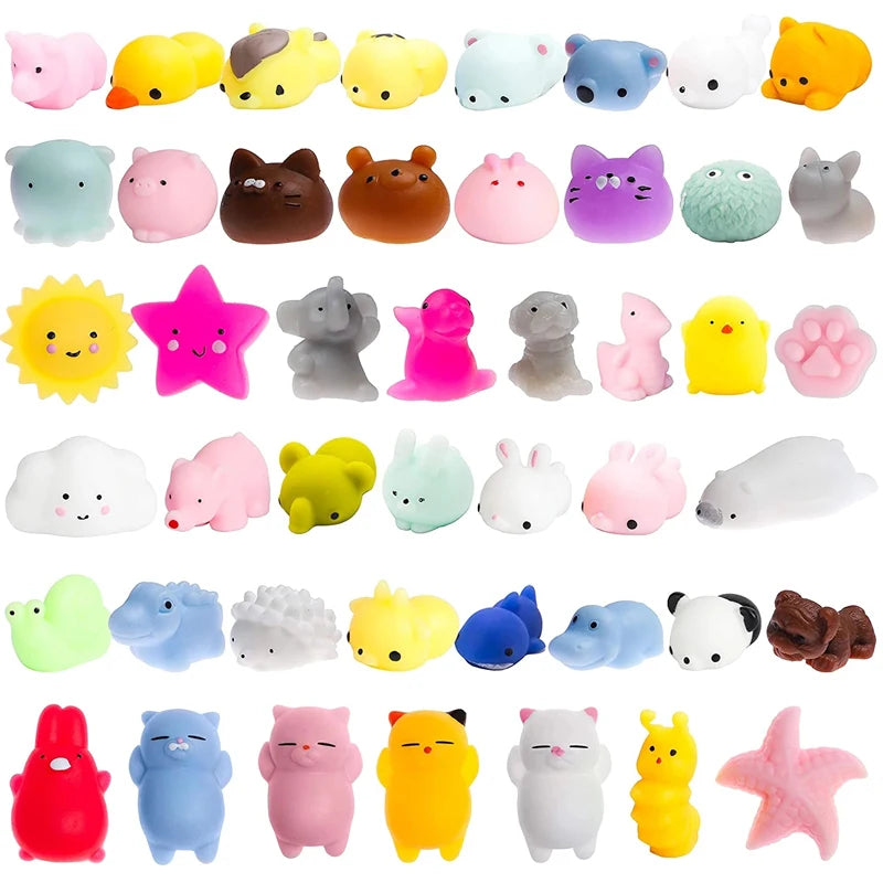 10Pcs Kawaii Mochi Squishy Animals